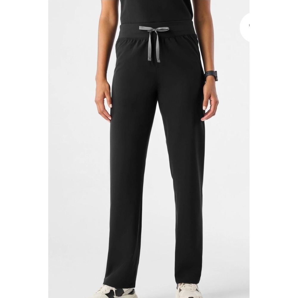 FIGS Women's Livingston High Rise Straight Leg Scrub Pants  Black Sz XXL/T NEW!